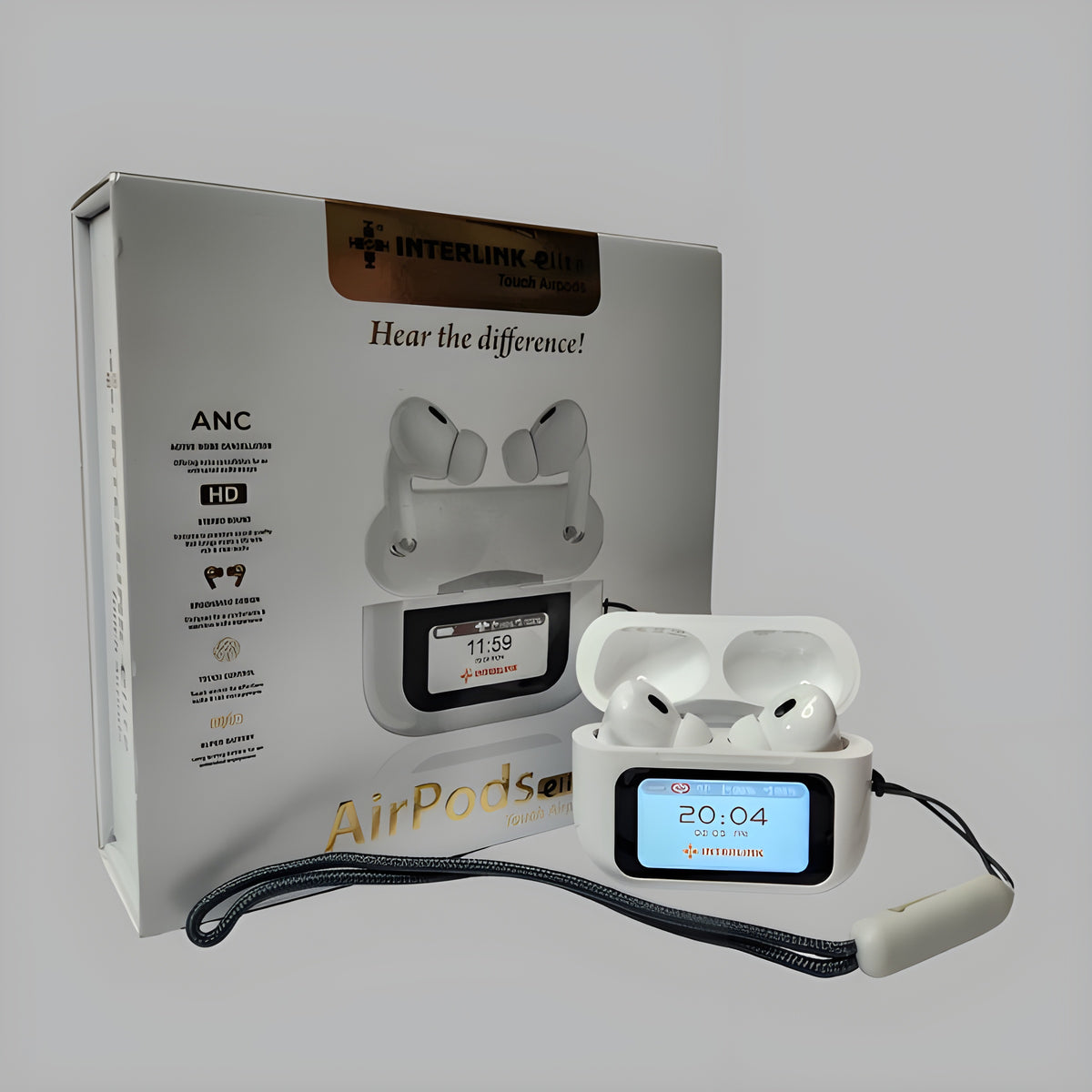 Interlink Elite Airpods with smart touch display